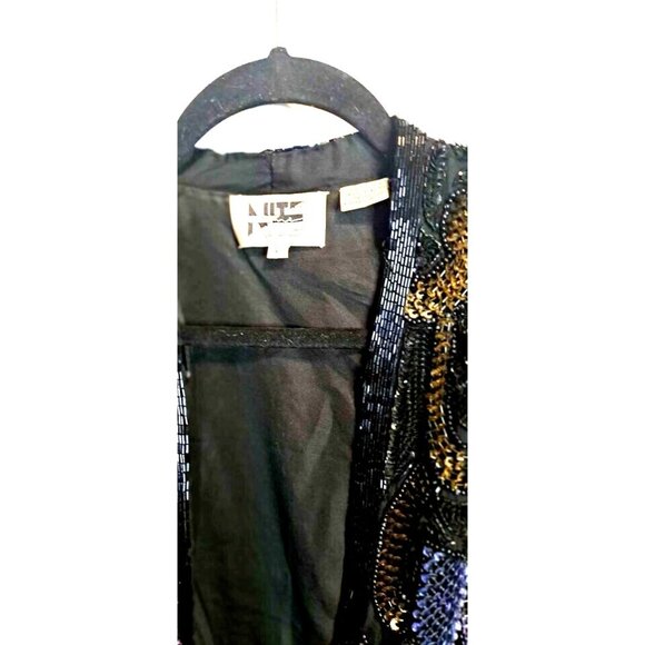 Vintage Womens Niteline Heavily Sequins Hundreds Jacket Size Large - Picture 2 of 7